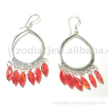 925 sterling silver earrings with CZ Stone setting